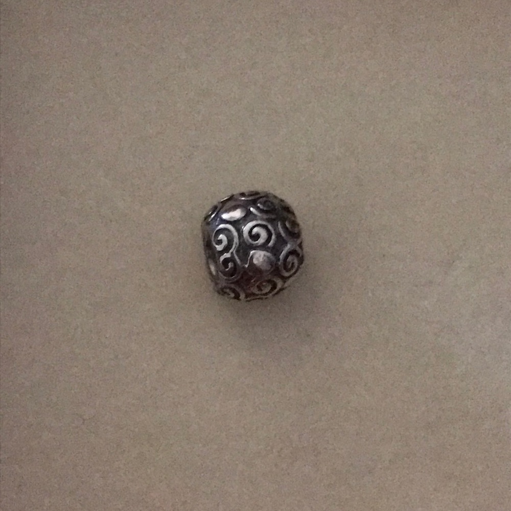 Authentic Pandora Silver Dots and Swirls Charm